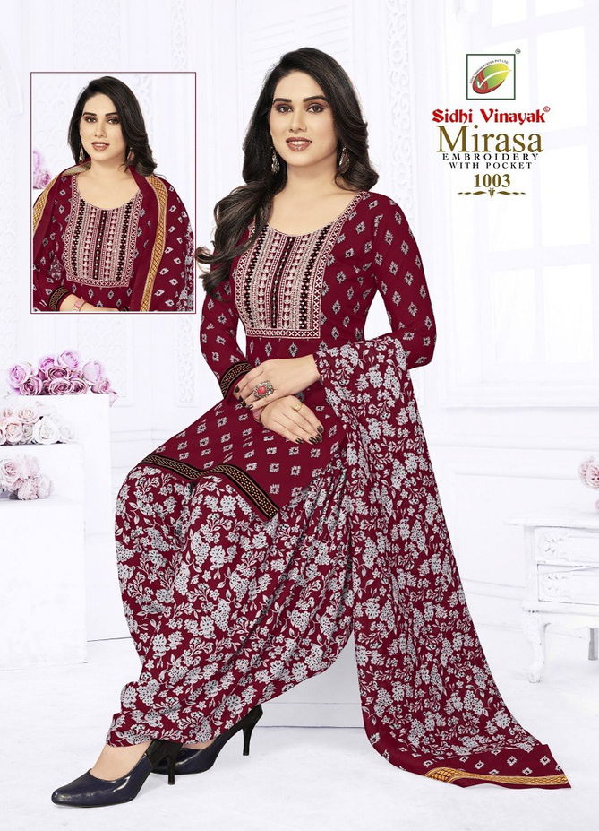 Mirasa Vol 1 By Sidhi Vinayak Indo Cotton Printed Embroidery Readymade Dress Wholesalers In Delhi